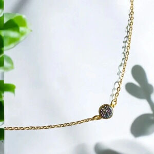 Petite Rainbow Druzy Gold Plated Necklace